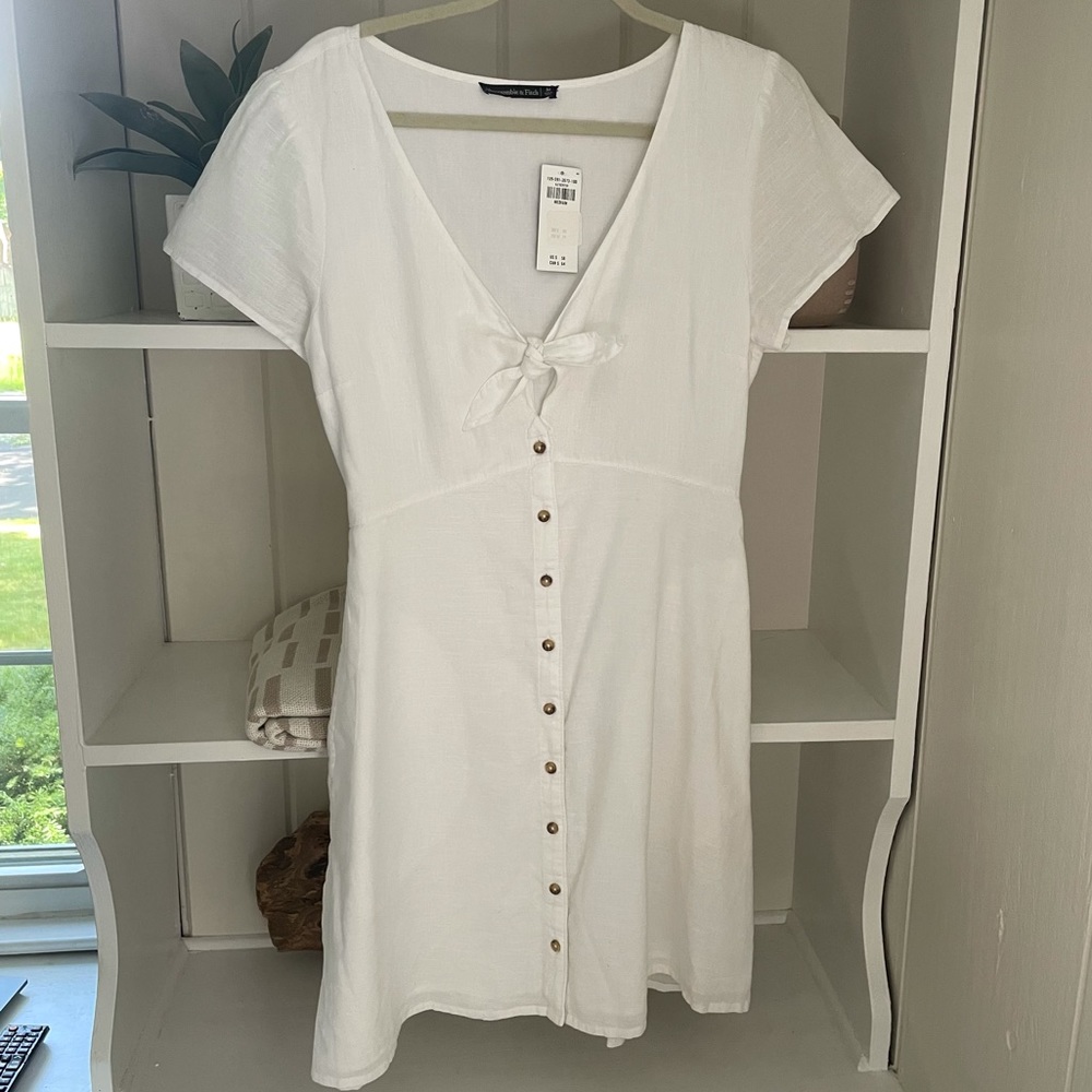 Abercrombie & Fitch White Button Down Sundress Size Medium